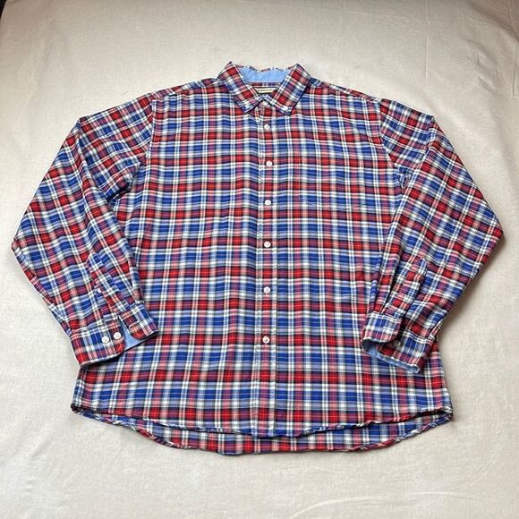 G.H. Bass Shirt Mens Large L Plaid‎ Long Sleeve Button Down Collar Shirt - Picture 3 of 12